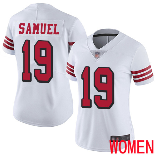 San Francisco 49ers Limited White Women Deebo Samuel NFL Jersey #19 Rush Vapor Untouchable